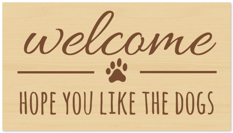 dog signsthatWood sign